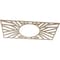 Ekena Millwork Hoover Wood Fretwork Pierced Ceiling Medallion, Birch, 38"W x 19"H x 14 1/4"ID x 1/4"T CMWP38X19X0250HOBI - alternate 3